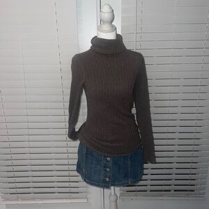Mondi Italian Cabincore Luxury Turtleneck Knit Sweater